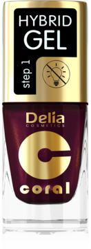DELIA COSMETICS Coral Hybrid Gel,lakier do paznokci, Step 1, nr 76;,przód