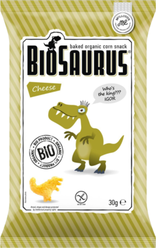 BIOSAURUS Cheese ,chrupki kukurydziane, bezglutenowe,przód