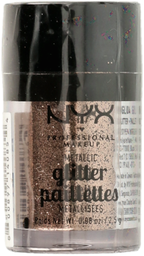 NYX PROFESSIONAL MAKEUP Glitter Pailettes ,brokat do twarzy i ciała, nr 04 Goldstone,przód