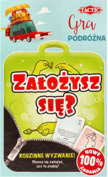 TACTIC Założysz się? ,gra podróżna, 8+,przód