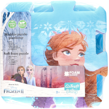 Trefl Frozen 2 piankowe puzzle edukacyjne w przeźroczystym opakowaniu, z postacią Anny, widok z przodu.