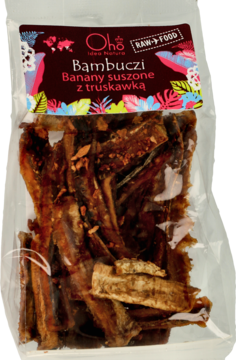 OHO IDEA NATURA ,banany suszone z truskawką,przód
