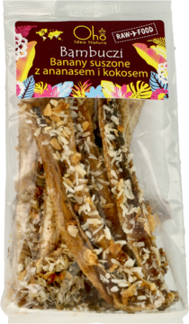 OHO IDEA NATURA ,banany suszone z ananasem i kokosem,przód