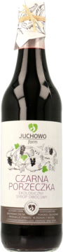 JUCHOWO FARM ,syrop z czarnej porzeczki, ekologiczny,przód