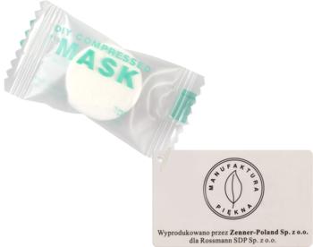 MANUFAKTURA PIĘKNA ,maska w płachcie, skompresowana,przód