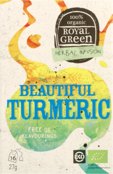 ROYAL GREEN ,herbata z kurkumą i czarnym pieprzem, Beautiful Turmeric,przód