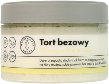 MANUFAKTURA PIĘKNA Tort bezowy ,peeling do ciała, cukrowy,przód