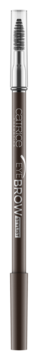 Brązowa dwustronna kredka Catrice Eye Brow Stylist 035 Brown Eye Crown ze szczoteczką, widok z przodu.