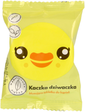 MANUFAKTURA PIĘKNA Kaczka Dziwaczka ,tabletka do kąpieli, musująca,przód