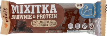 MIXIT MIXITKA ,batonik proteinowy, o smaku brownie,przód