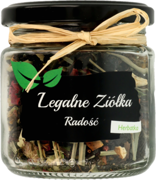 LEGALNE ZIÓŁKA Radość ,herbarka ziołowa,przód