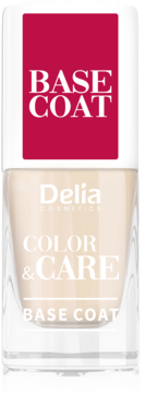 DELIA COSMETICS Color&Care ,baza do paznokci, Base Coat,przód