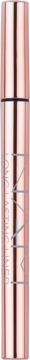 NAM Long Lasting Eyeliner w błyszczącej, różowo-złotej tubce, pełny widok produktu, pionowe ujęcie.
