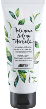 ANWEN Proteinowa Zielona Herbata ,odżywka do włosów o średniej porowatości,przód