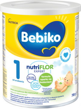 BEBIKO NUTRIflor Expert 1,mleko początkowe dla niemowląt, 1,przód
