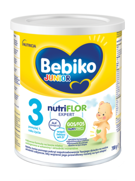 BEBIKO JUNIOR NUTRIflor Expert 3,formuła na bazie mleka, powyżej 1. roku życia, 3,przód