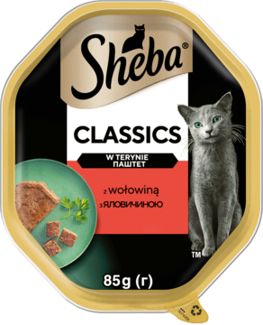 SHEBA Classics in Pastete ,karma pełnoporcjowa mokra dla dorosłych kotów, z Wołowiną,przód