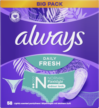 ALWAYS Daily Fresh Flexistyle,wkładki higieniczne, Normal,przód