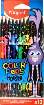 MAPED Color'Peps Monster,kredki ołówkowe, 12 kolorów,przód