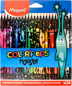 MAPED Color'Peps Monster,kredki ołówkowe, 24 kolory,przód