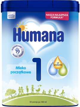 HUMANA ,mleko początkowe, dla niemowląt, od urodzenia, 1,przód