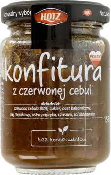 HOTZ ,konfitura z czerwonej cebuli,przód