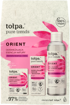 TOŁPA ,krem-sorbet, nawilżające serum, żel do demakijażu,przód
