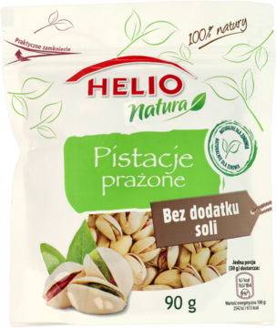 HELIO NATURA ,pistacje prażone, bez dodatku soli,przód