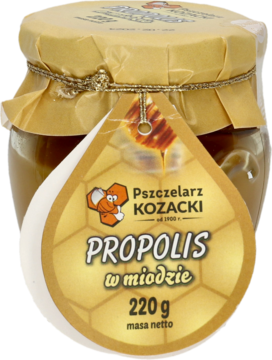 PSZCZELARZ KOZACKI,miód z propolis,przód