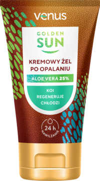 VENUS Golden Sun ,żel po opalaniu, kremowy, Aloe Vera 25%,przód