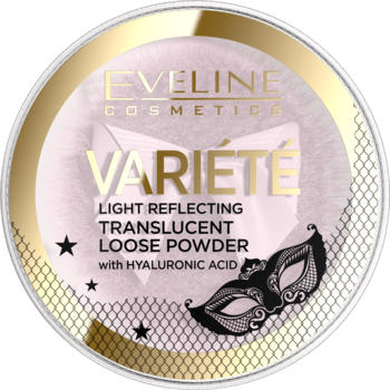 EVELINE COSMETICS Variété ,puder do twarzy, sypki, odbijający światło, transparentny,przód