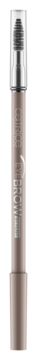 Brązowa kredka do brwi Catrice Eye Brow Stylist 015 Ashy Drama z przezroczystą nakładką i szczoteczką.