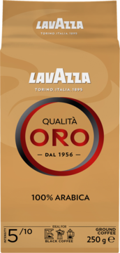 LAVAZZA Qualita Oro ,kawa mielona, palona, 100% Arabica,przód