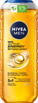 NIVEA MEN Active Energy ,żel pod prysznic, 3w1, Kofeina,przód