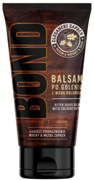 BOND ,balsam po goleniu, z wodą kolońską,przód