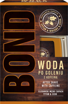 BOND ,woda po goleniu, z kofeiną,przód