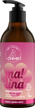 BODY IN BALANCE BY ONLYBIO ,żel pod prysznic, Malina,przód