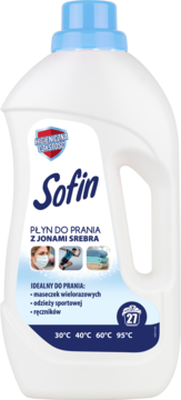 SOFIN Higieniczna Czystość ,płyn do prania z jonami srebra,przód