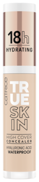 Catrice True Skin korektor w beżowej tubce, nawilżający i wodoodporny, widok z przodu.