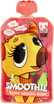 BERAW! EWA CHODAKOWSKA,smoothie owocowe, śliwka, gruszka, banan,przód