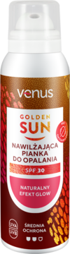 VENUS Golden Sun ,pianka do opalania, nawilżająca, SPF 30,przód