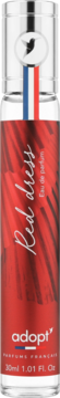 Adopt' Red Dress woda perfumowana 30ml, czerwona butelka z białym napisem i logo ptaka, widok z przodu.