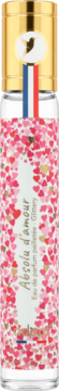 Adopt' Absolu D'Amour, woda perfumowana dla kobiet, butelka z wzorem różowych serc, złota nakrętka, przód.