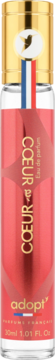 Adopt' Coeur a Coeur EDP 30ml, butelka z różową etykietą, złotym korkiem z ptakiem i francuskimi barwami.