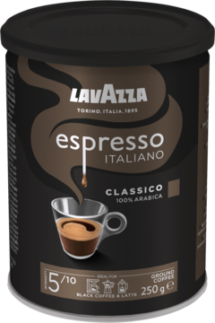 LAVAZZA Espresso Italiano ,kawa mielona, palona, 100% Arabica,przód