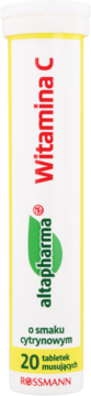 ALTAPHARMA ,tabletki musujące z Witaminą C o smaku Cytrynowym, suplement diety,przód