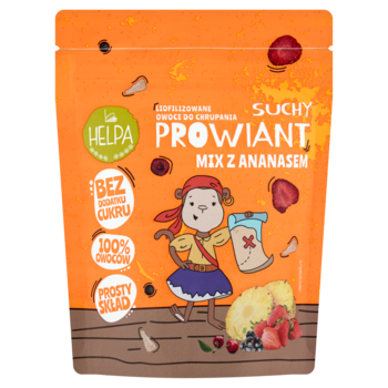 HELPA Suchy Prowiant ,owoce liofilizowane, mix z ananasem,przód