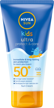 NIVEA SUN Kids Ultra Protect & Care,balsam do opalania, dla dzieci, SPF 50+,przód