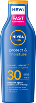 NIVEA SUN Protect & Moisture ,balsam do opalania, nawilżający, SPF 30,przód