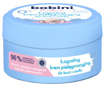 BOBINI Baby ,krem do ciała i twarzy, pielęgnacyjny, łagodny,przód
